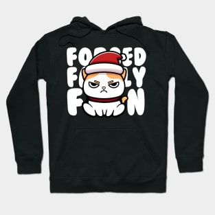 Forced Family Fun Funny Christmas Cat Hoodie